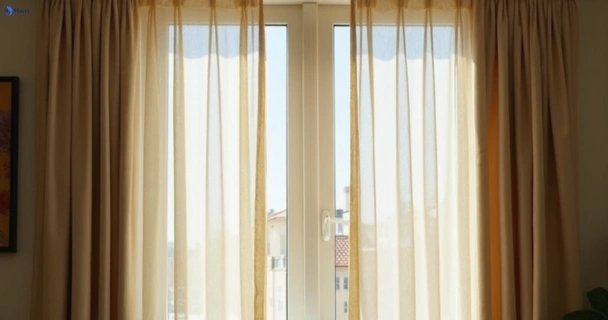 Dusty and dull curtains in chelsea-vic before steam cleaning
